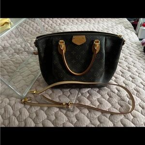 Louis Vuitton Black and Brown Monogram Shoulder Bag